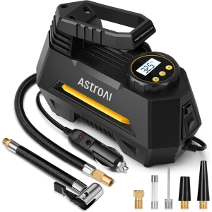 Yellow AstroAI Tire Inflator Portable Air Compressor Air Pump for Car Tires-Car Accessories