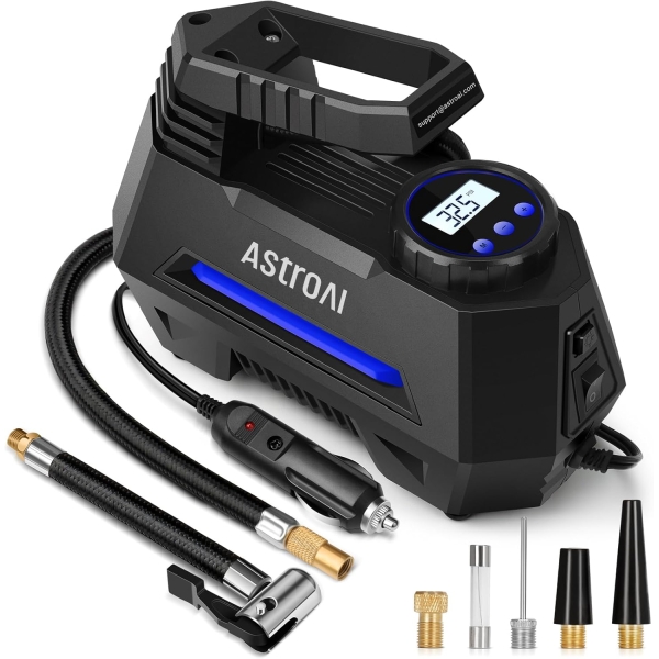 Blue AstroAI Tire Inflator Portable Air Compressor